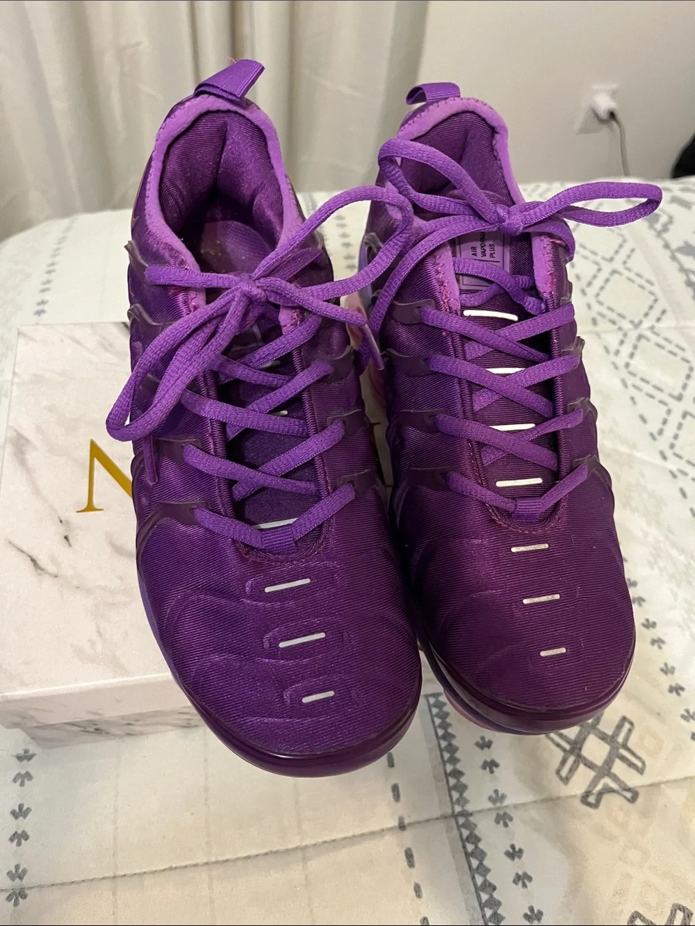 Nike Women's Purple Athletic Sneakers with Air-Style Cushioning - Picture 2 of 5